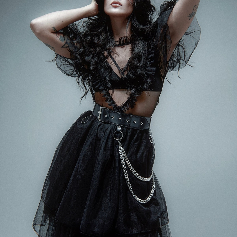 Disturbia Black Sheer Dress